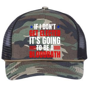 If I Dont Get Elected Its Going To Be A Bloodbath Trump Retro Rope Trucker Hat Cap