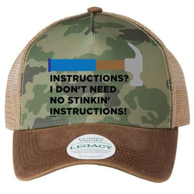Instructions? I Dont Need No Handy And Carpenter Gift Legacy Tie Dye Trucker Hat