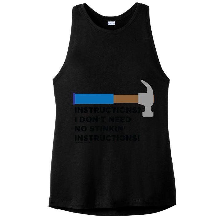 Instructions? I Dont Need No Handy And Carpenter Gift Ladies PosiCharge Tri-Blend Wicking Tank