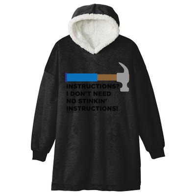Instructions? I Dont Need No Handy And Carpenter Gift Hooded Wearable Blanket
