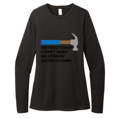 Instructions? I Dont Need No Handy And Carpenter Gift Womens CVC Long Sleeve Shirt