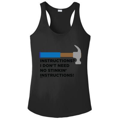 Instructions? I Dont Need No Handy And Carpenter Gift Ladies PosiCharge Competitor Racerback Tank