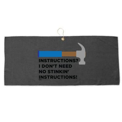 Instructions? I Dont Need No Handy And Carpenter Gift Large Microfiber Waffle Golf Towel