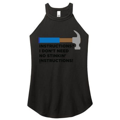 Instructions? I Dont Need No Handy And Carpenter Gift Women's Perfect Tri Rocker Tank