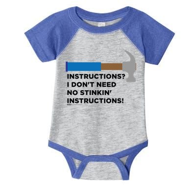 Instructions? I Dont Need No Handy And Carpenter Gift Infant Baby Jersey Bodysuit