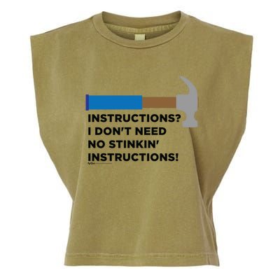 Instructions? I Dont Need No Handy And Carpenter Gift Garment-Dyed Women's Muscle Tee