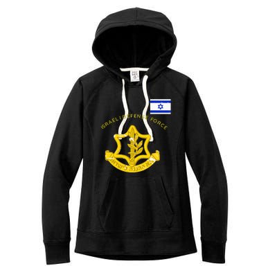 Idf Israeli Defense Force Vintage Flag Israel Idf Women's Fleece Hoodie