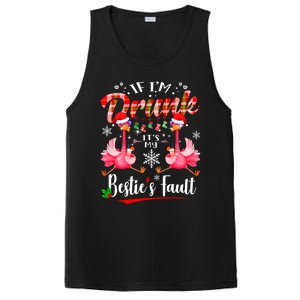 If IM Drunk ItS My BestieS Fault Funny Flamingo Christmas Gift PosiCharge Competitor Tank