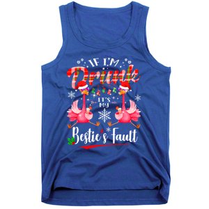 If IM Drunk ItS My BestieS Fault Funny Flamingo Christmas Gift Tank Top