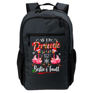 If IM Drunk ItS My BestieS Fault Funny Flamingo Christmas Gift Daily Commute Backpack