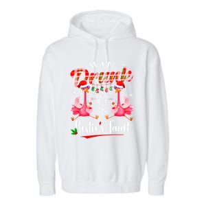 If IM Drunk ItS My BestieS Fault Funny Flamingo Christmas Gift Garment-Dyed Fleece Hoodie