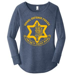 Idf Israel Defense Forces Free Israeli Army Israel Military Women's Perfect Tri Tunic Long Sleeve Shirt