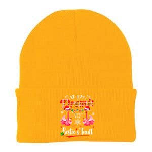 If IM Drunk ItS My BestieS Fault Funny Flamingo Christmas Gift Knit Cap Winter Beanie