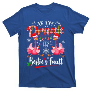 If IM Drunk ItS My BestieS Fault Funny Flamingo Christmas Gift T-Shirt