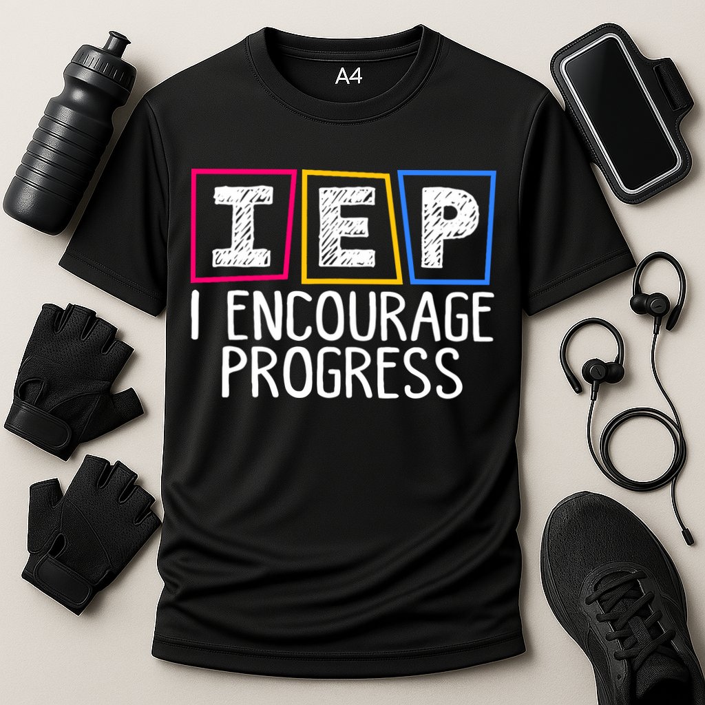 Iep I Encourage Progress Special Education Teacher Sped Cooling Performance Crew T-Shirt