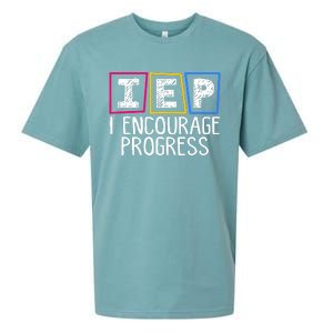 Iep I Encourage Progress Special Education Teacher Sped Sueded Cloud Jersey T-Shirt