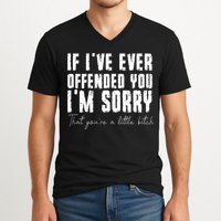 If I've Ever Offended You I'm Sorry That You Are A (On Back) V-Neck T-Shirt