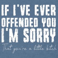 If I've Ever Offended You I'm Sorry That You Are A (On Back) Garment-Dyed Sweatshirt