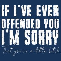 If I've Ever Offended You I'm Sorry That You Are A (On Back) Infant Baby Jersey Bodysuit