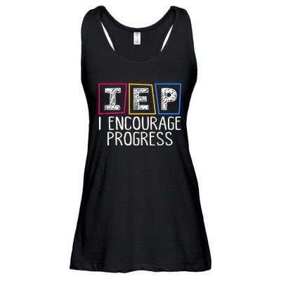 Iep I Encourage Progress Special Education Teacher Sped Ladies Essential Flowy Tank