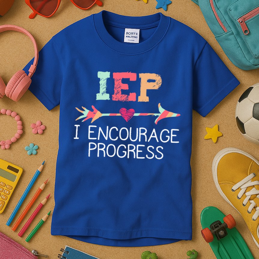 Iep I Encourage Progress Special Education School Teacher Great Gift Kids T-Shirt