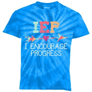 Iep I Encourage Progress Special Education School Teacher Great Gift Kids Tie-Dye T-Shirt