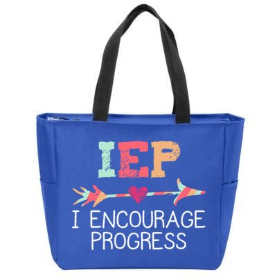 Iep I Encourage Progress Special Education School Teacher Great Gift Zip Tote Bag