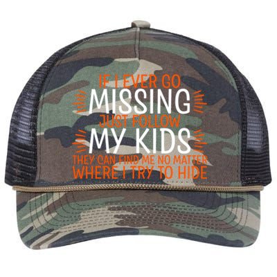 If I Ever Go Missing Just Follow My Giftgiftgift Cool Gift Retro Rope Trucker Hat Cap