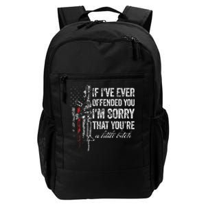 If I've Ever Offended You I'm Sorry American Flag (on back) Daily Commute Backpack