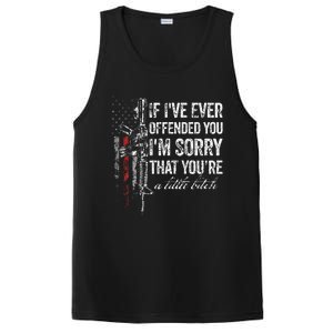 If I've Ever Offended You I'm Sorry American Flag (on back) PosiCharge Competitor Tank