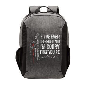 If I've Ever Offended You I'm Sorry American Flag (on back) Vector Backpack