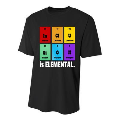 Inclusion Is Elemental Youth Performance Sprint T-Shirt