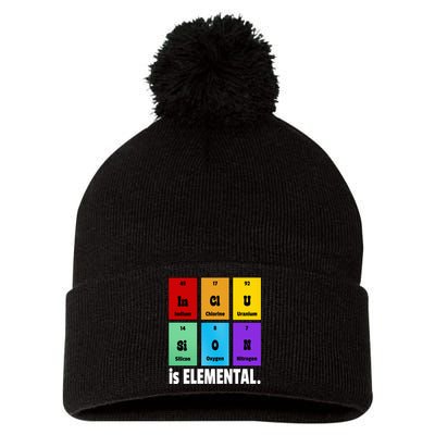 Inclusion Is Elemental Pom Pom 12in Knit Beanie