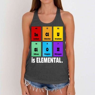 Inclusion Is Elemental Women's Knotted Racerback Tank