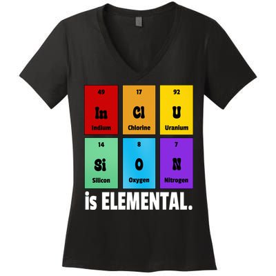 Inclusion Is Elemental Women's V-Neck T-Shirt