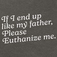 If I End Up Like My Father Please Euthanize Me Parent Joke Cotton Canvas Backpack