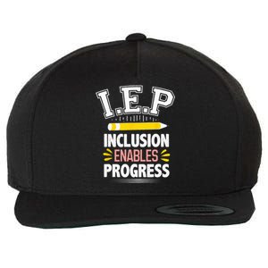 IEP Inclusion Enable Progress Special Education Teacher Wool Snapback Cap