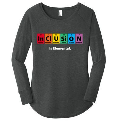 Inclusion Is Elemental Women's Perfect Tri Tunic Long Sleeve Shirt