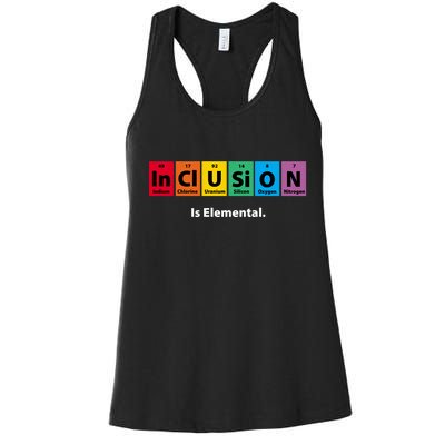 Inclusion Is Elemental Women's Racerback Tank