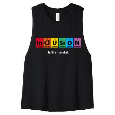 Inclusion Is Elemental Women's Racerback Cropped Tank