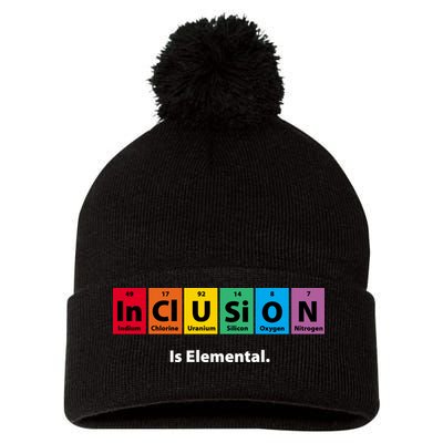Inclusion Is Elemental Pom Pom 12in Knit Beanie