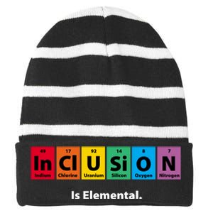 Inclusion Is Elemental Striped Beanie with Solid Band