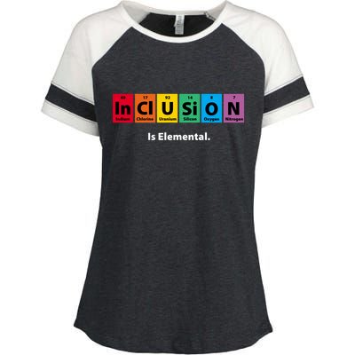 Inclusion Is Elemental Enza Ladies Jersey Colorblock Tee