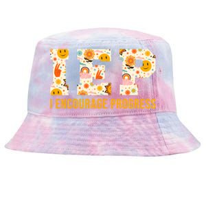 Iep I Encourage Progress Special Education School Teacher Gift Tie-Dyed Bucket Hat