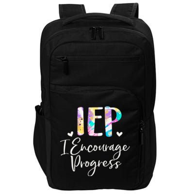 Iep I Encourage Progress Special Education School Teacher Gift Impact Tech Backpack