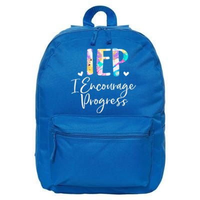 Iep I Encourage Progress Special Education School Teacher Gift 16 in Basic Backpack