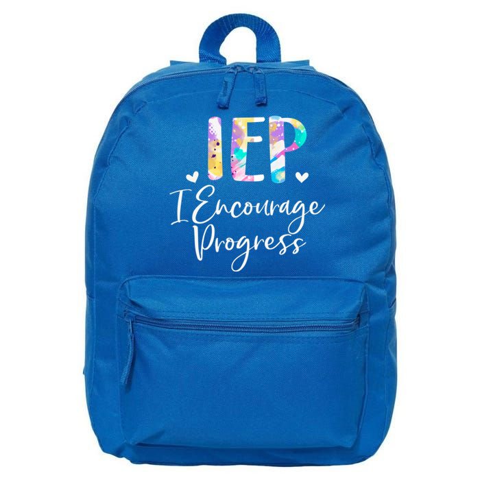 Iep I Encourage Progress Special Education School Teacher Gift 16 in Basic Backpack