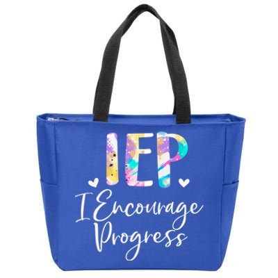 Iep I Encourage Progress Special Education School Teacher Gift Zip Tote Bag