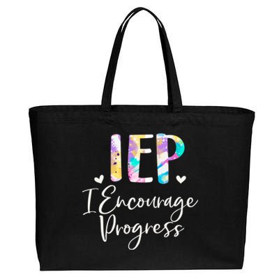 Iep I Encourage Progress Special Education School Teacher Gift Cotton Canvas Jumbo Tote