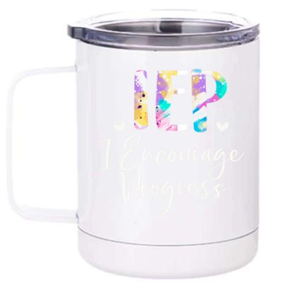 Iep I Encourage Progress Special Education School Teacher Gift 12 oz Stainless Steel Tumbler Cup